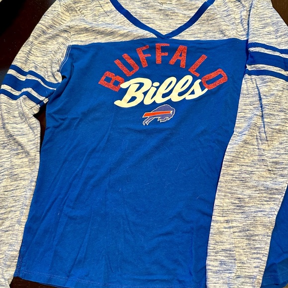 Buffalo Bills M long sleeve blue navy gray t-shirt - Picture 1 of 5